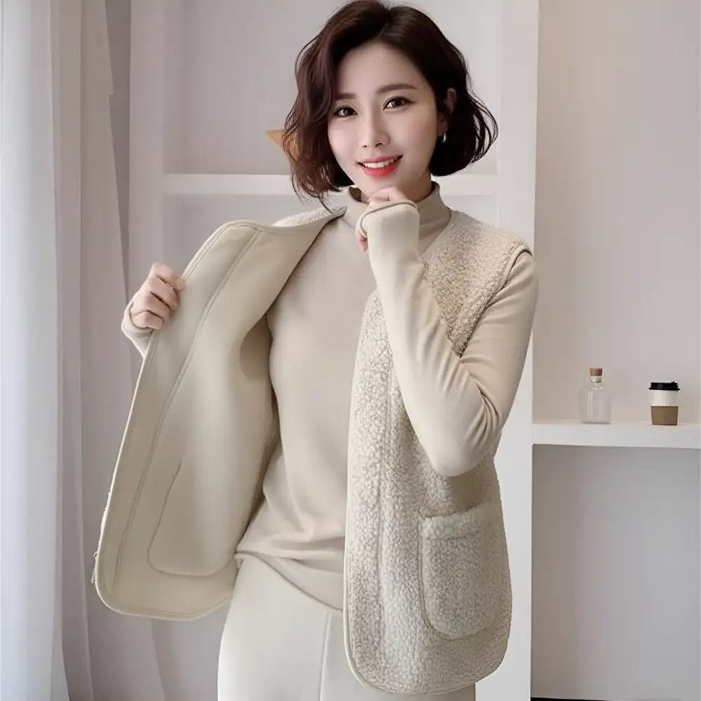 따뜻함과 스타일을 한 번에! 쿠팡 여성뽀글이조끼 랭킹 TOP 10 분석 3 유아이 여성 후리스 지퍼조끼 뽀글이 양털