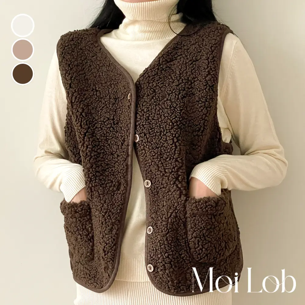 따뜻함과 스타일을 한 번에! 쿠팡 여성뽀글이조끼 랭킹 TOP 10 분석 5 모이로브 여성 후리스 조끼 뽀글이 양털 베스트