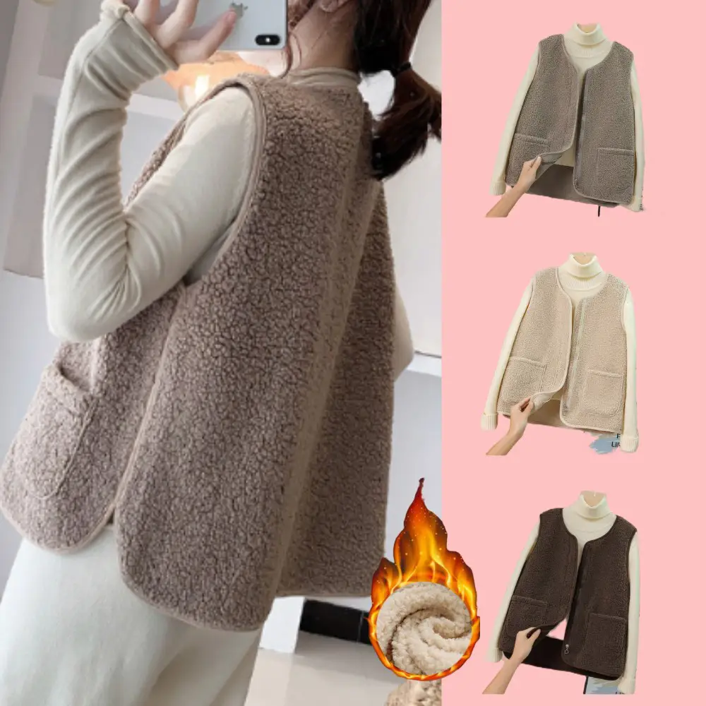 따뜻함과 스타일을 한 번에! 쿠팡 여성뽀글이조끼 랭킹 TOP 10 분석 7 미르지 양털 뽀글이 집업 조끼