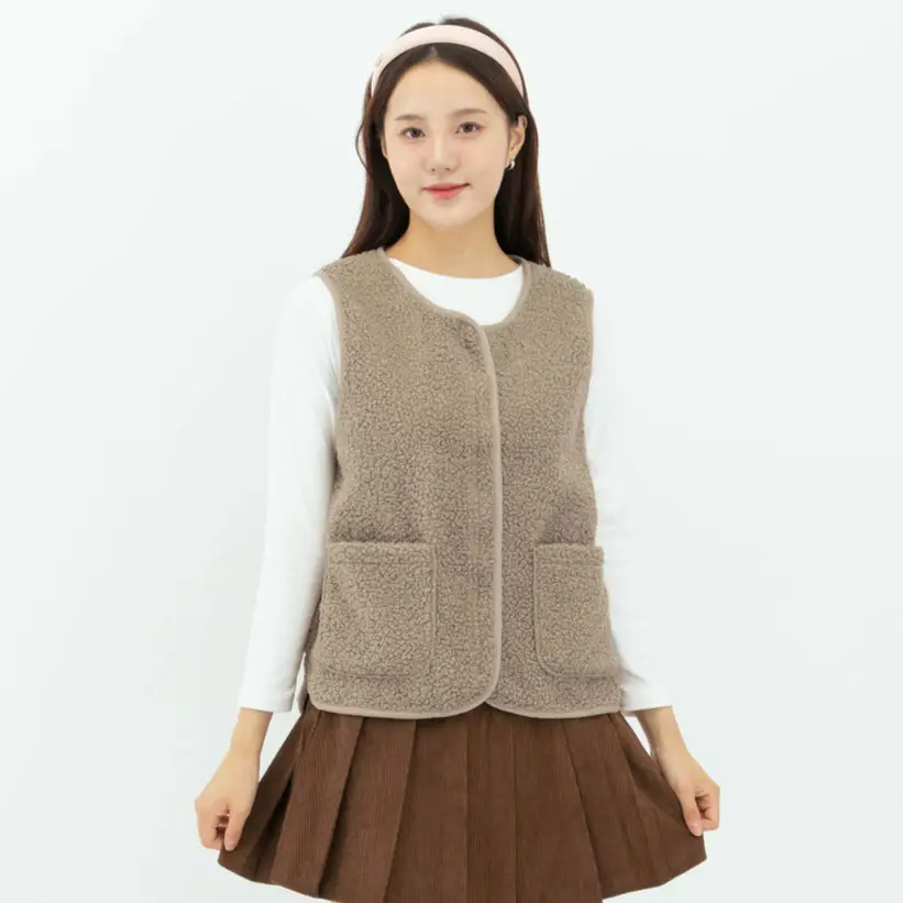 따뜻함과 스타일을 한 번에! 쿠팡 여성뽀글이조끼 랭킹 TOP 10 분석 9 엘쏘 뽀글이 후리스 베스트 조끼