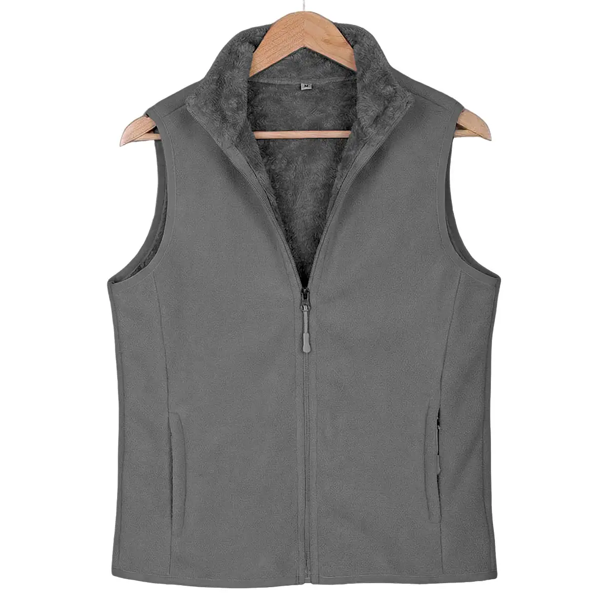 [이지바이] 여성 겨울 융털 안감 플리스 집업 조끼_프리티윈터 빅사이즈 방한 방풍 뽀글이 안감 기모 후리스 베스트 아우터