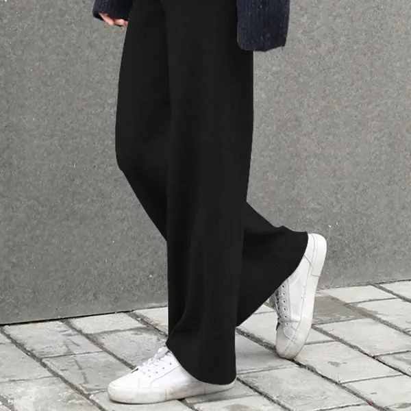 니트 와이드, 올겨울 당신을 빛낼 아이템! 7 로렌미 올밴딩 와이드 니트 팬츠