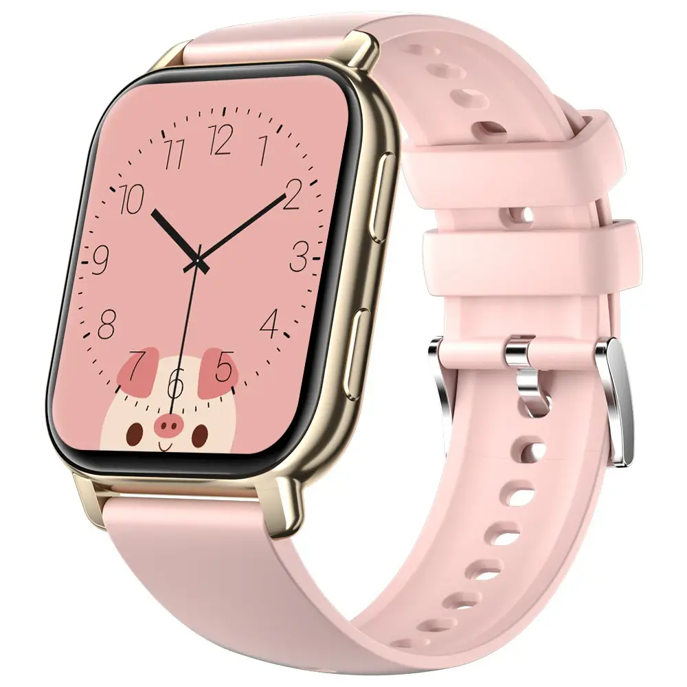 여성 시계! 당신의 스타일을 완성할 시계는? 4 WAPIK 통화가능 웨어러블 블루투스 스마트 워치 P5S 1.85인치, GPS + 블루투스, 4.7cm, 골드