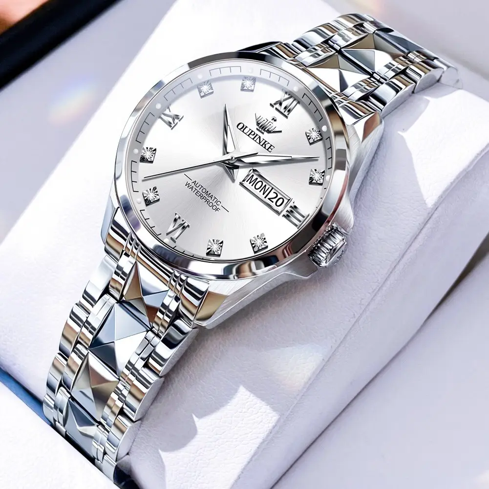 여성 시계! 당신의 스타일을 완성할 시계는? 6 OUPINKE 여성시계 기계식 오토매틱 럭셔리 명품 워터프루프 야광