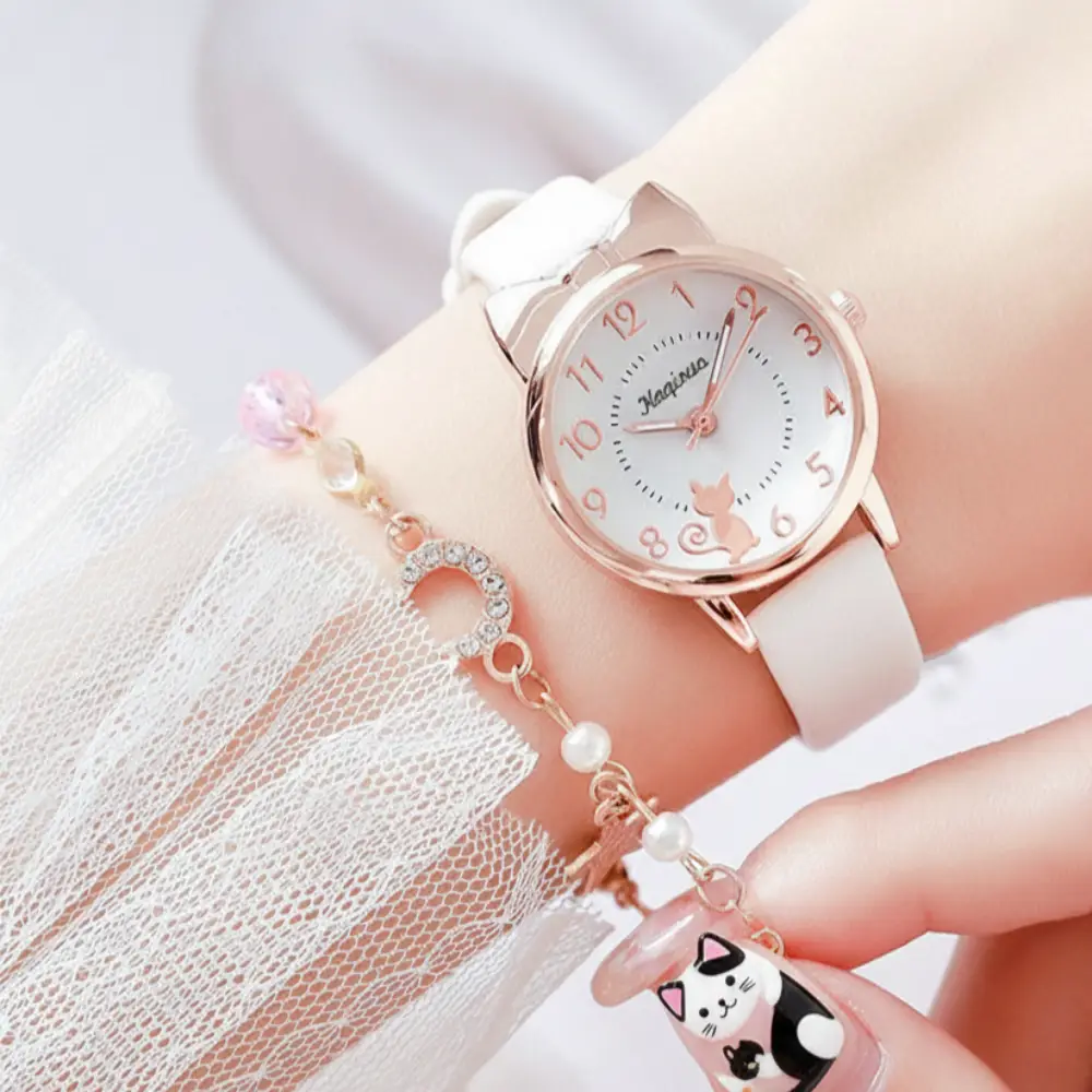 여성 시계! 당신의 스타일을 완성할 시계는? 8 어썸H 패션 손목 시계 고양이 리본 심플 큰 숫자 디자인 여학생 시험