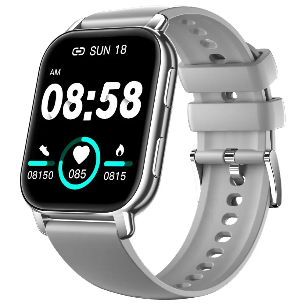 당신의 손목을 빛낼 최고의 스마트워치는? 4 WAPIK 통화가능 웨어러블 블루투스 스마트 워치 P5S 1.85인치, GPS + 블루투스, 4.7cm, 실버